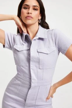 GOOD AMERICAN FIT FOR SUCCESS JUMPSUIT | LILAC MIST001 Jumpsuits