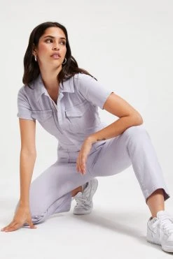 GOOD AMERICAN FIT FOR SUCCESS JUMPSUIT | LILAC MIST001 Jumpsuits
