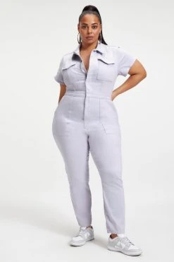GOOD AMERICAN FIT FOR SUCCESS JUMPSUIT | LILAC MIST001 Jumpsuits