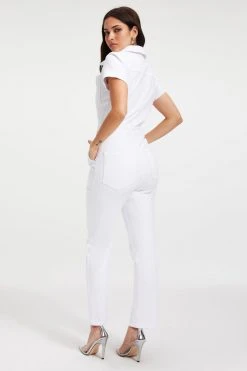 GOOD AMERICAN Jumpsuits FIT FOR SUCCESS JUMPSUIT | WHITE001