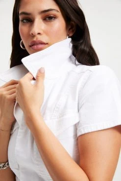 GOOD AMERICAN Jumpsuits FIT FOR SUCCESS JUMPSUIT | WHITE001