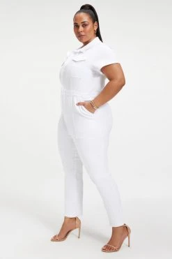 GOOD AMERICAN Jumpsuits FIT FOR SUCCESS JUMPSUIT | WHITE001