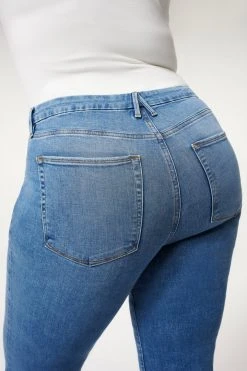 GA-SALE High Waisted GOOD FLARE RAW HEM | INDIGO082