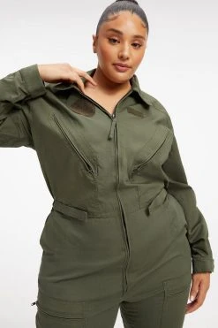 GOOD AMERICAN FLIGHT SUIT | FERNGREEN