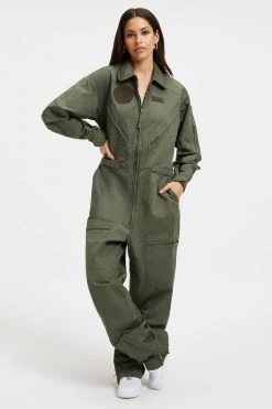 GOOD AMERICAN FLIGHT SUIT | FERNGREEN