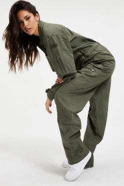 GOOD AMERICAN FLIGHT SUIT | FERNGREEN