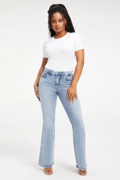 GOOD AMERICAN GOOD LEGS FLARE SPLIT POCKETS | INDIGO131