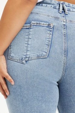 GOOD AMERICAN GOOD LEGS FLARE SPLIT POCKETS | INDIGO131