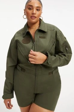GOOD AMERICAN FLIGHT SUIT | FERNGREEN001 Jumpsuits