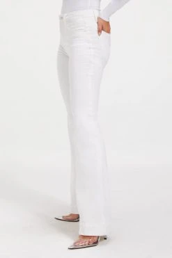 GOOD AMERICAN GOOD FLARE TROUSER HEM | WHITE001
