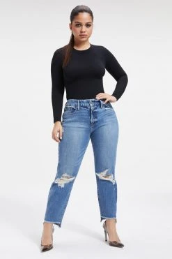 GOOD AMERICAN GOOD GIRLFRIEND W/ SIDE STEP | BLUE448 Straight