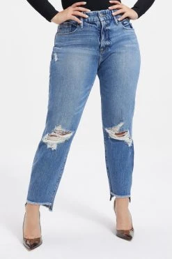 GOOD AMERICAN GOOD GIRLFRIEND W/ SIDE STEP | BLUE448 Straight