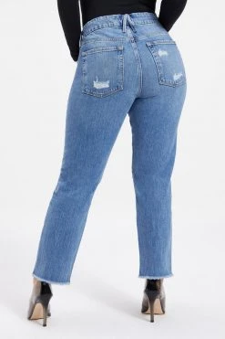 GOOD AMERICAN GOOD GIRLFRIEND W/ SIDE STEP | BLUE448 Straight