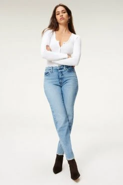 GOOD AMERICAN THE WEEKENDER JEAN | BLUE864