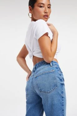 GOOD AMERICAN GOOD GIRLFRIEND PETITE | BLUE942 Relaxed