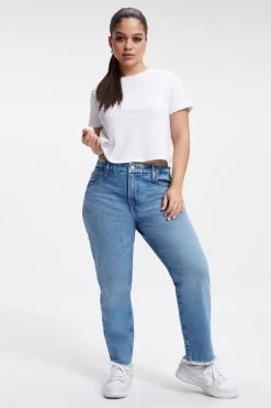 GOOD AMERICAN GOOD GIRLFRIEND PETITE | BLUE942 Relaxed