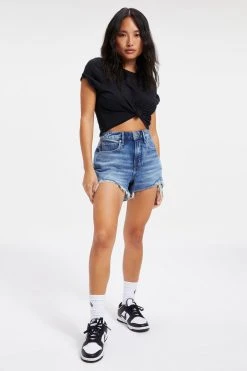 GOOD AMERICAN GOOD GIRLFRIEND SHORT | INDIGO109