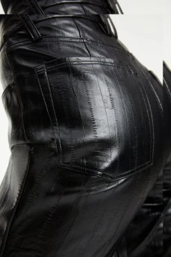 GOOD AMERICAN Pants BETTER THAN LEATHER GOOD ICON | BLACK EEL001