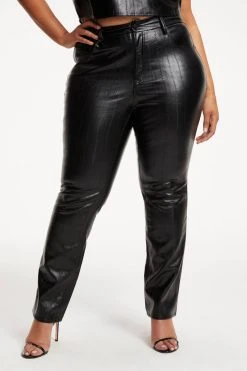 GOOD AMERICAN Pants BETTER THAN LEATHER GOOD ICON | BLACK EEL001