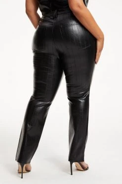 GOOD AMERICAN Pants BETTER THAN LEATHER GOOD ICON | BLACK EEL001