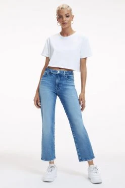 GOOD AMERICAN GOOD ICON CROP | INDIGO260 Brand New Denim