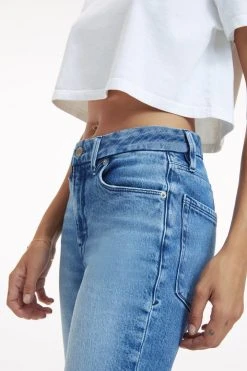 GOOD AMERICAN GOOD ICON CROP | INDIGO260 Brand New Denim