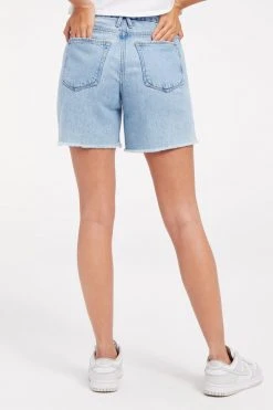 GOOD AMERICAN High Waisted GOOD ICON SHORT JEANS REDESIGN| INDIGO279