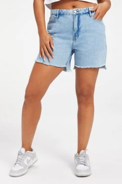 GOOD AMERICAN High Waisted GOOD ICON SHORT JEANS REDESIGN| INDIGO279