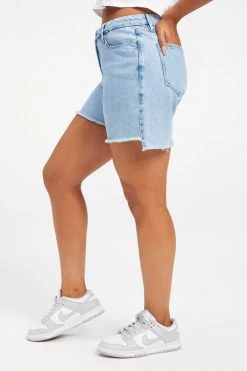 GOOD AMERICAN High Waisted GOOD ICON SHORT JEANS REDESIGN| INDIGO279