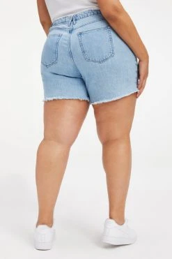GOOD AMERICAN High Waisted GOOD ICON SHORT JEANS REDESIGN| INDIGO279