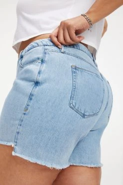 GOOD AMERICAN High Waisted GOOD ICON SHORT JEANS REDESIGN| INDIGO279
