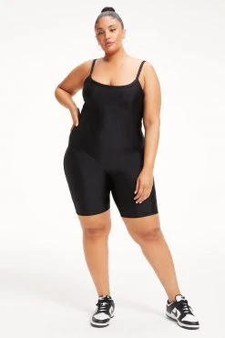 GOOD AMERICAN Jumpsuits COMPRESSION BIKER CATSUIT | BLACK001