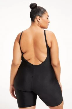 GOOD AMERICAN Jumpsuits COMPRESSION BIKER CATSUIT | BLACK001