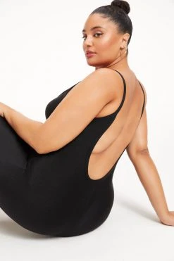 GOOD AMERICAN Jumpsuits COMPRESSION BIKER CATSUIT | BLACK001