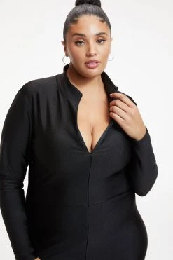 GOOD AMERICAN COMPRESSION CATSUIT | BLACK001 Jumpsuits
