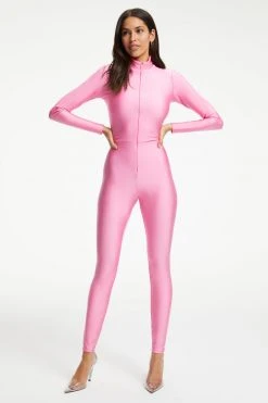 GOOD AMERICAN Jumpsuits COMPRESSION CATSUIT | SORORITY PINK003