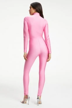 GOOD AMERICAN Jumpsuits COMPRESSION CATSUIT | SORORITY PINK003