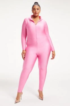 GOOD AMERICAN Jumpsuits COMPRESSION CATSUIT | SORORITY PINK003