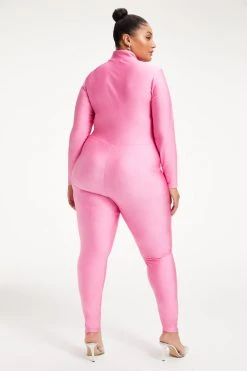 GOOD AMERICAN Jumpsuits COMPRESSION CATSUIT | SORORITY PINK003
