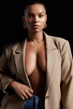 GA-SALE TRENCH BLAZER | CAMEL003 Tops