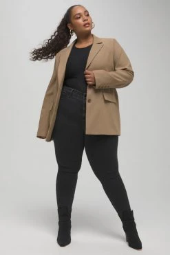 GA-SALE TRENCH BLAZER | CAMEL003 Tops