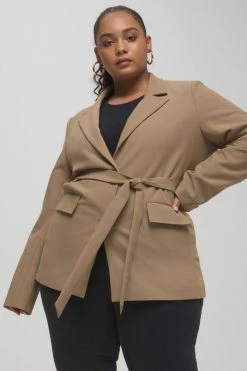 GA-SALE TRENCH BLAZER | CAMEL003 Tops