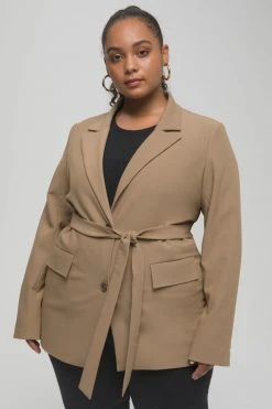 GA-SALE TRENCH BLAZER | CAMEL003 Tops