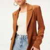 GOOD AMERICAN Tops FITTED SCUBA BLAZER | BURNT CARAMEL002