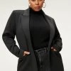 GOOD AMERICAN Tops FITTED SCUBA BLAZER | BLACK001