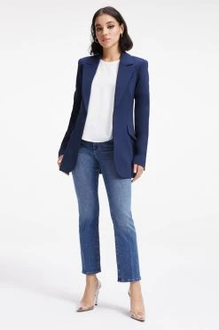 GOOD AMERICAN FITTED SCUBA BLAZER | NAVY001 Tops
