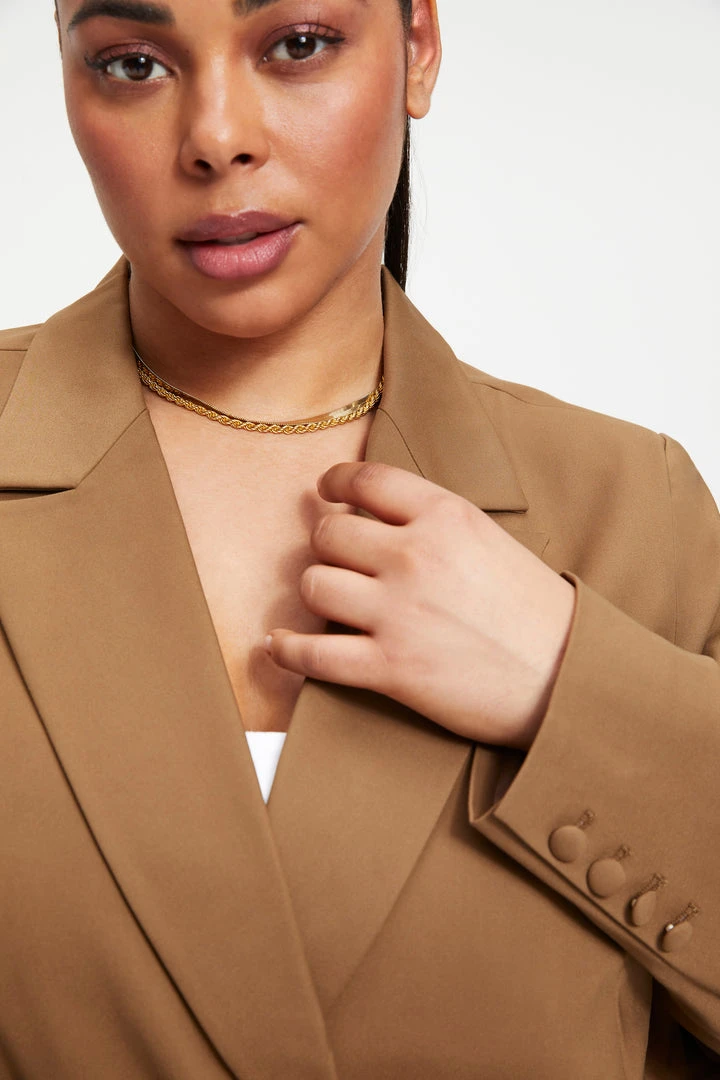 New ❤️ GOOD AMERICAN Tops THE BOSS BLAZER 2.0 | SEPIA001 ⌛ 6 GOOD AMERICAN Tops THE BOSS BLAZER 2.0 | SEPIA001