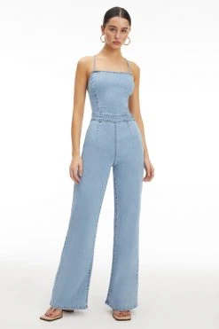 GOOD AMERICAN VACAY PALAZZO JUMPSUIT | BLUE709