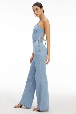 GOOD AMERICAN VACAY PALAZZO JUMPSUIT | BLUE709