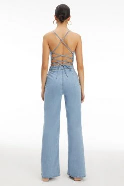GOOD AMERICAN VACAY PALAZZO JUMPSUIT | BLUE709